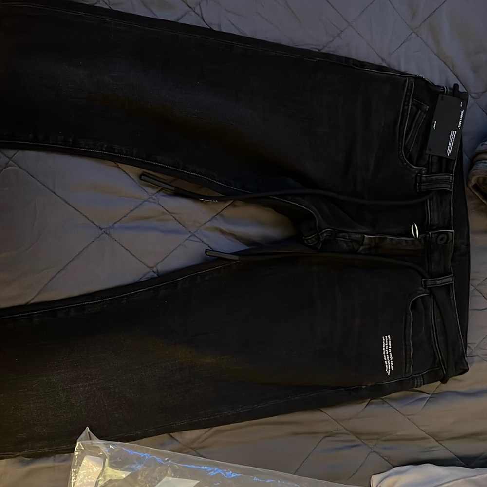 Black off-white skinny jeans
